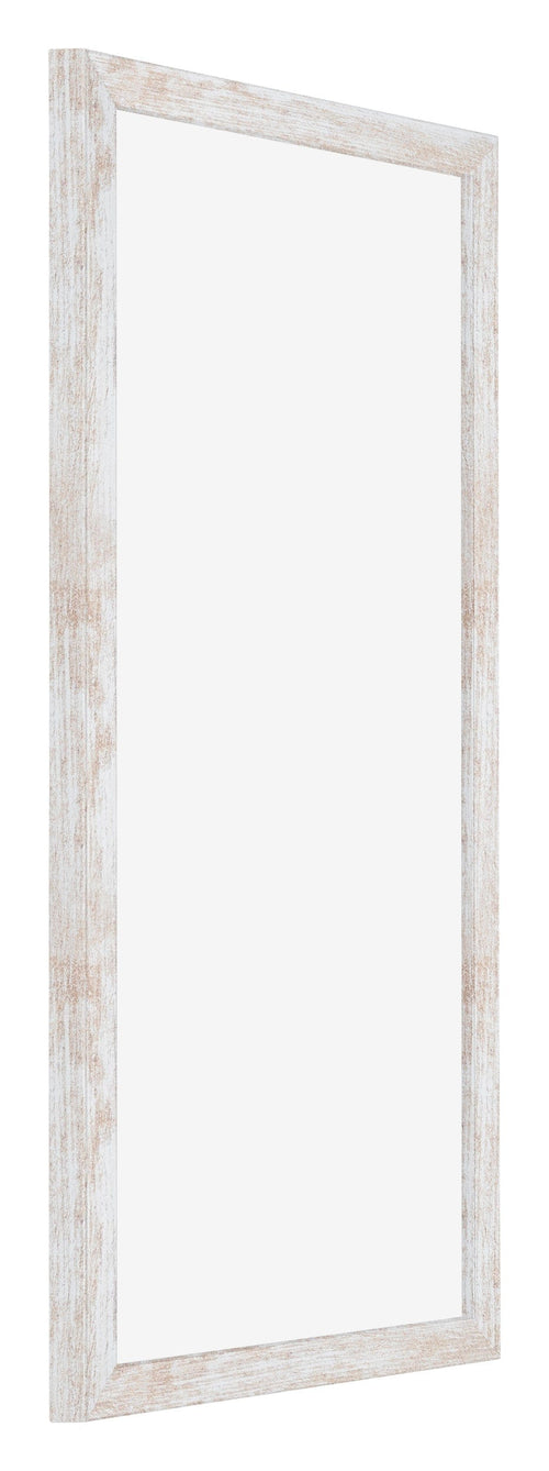 Catania MDF Bilderrahmen 50x100cm White Wash Vorne Schrag | Yourdecoration.de