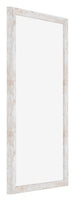Catania MDF Bilderrahmen 50x100cm White Wash Vorne Schrag | Yourdecoration.de