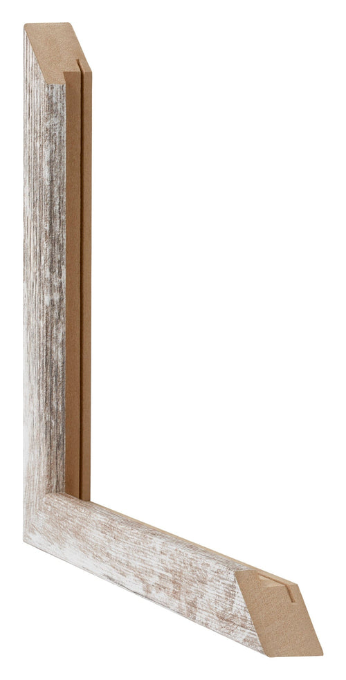 Catania MDF Bilderrahmen 62x93cm White Wash Detail Querschnitte | Yourdecoration.de