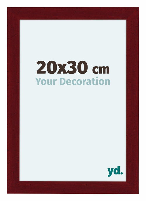 Como MDF Bilderrahmen 20x30cm Weinrot Gewischt Vorne Messe | Yourdecoration.de