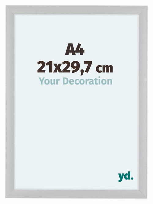 Como MDF Bilderrahmen 21x29 7cm A4 Weiss Hochglanz Vorne Messe | Yourdecoration.de