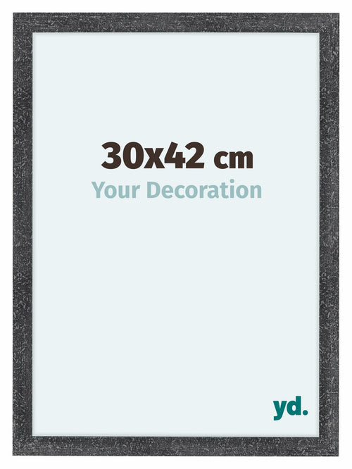 Como MDF Bilderrahmen 30x42cm Grau Gewischt Vorne Messe | Yourdecoration.de