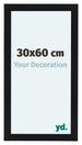 Como MDF Bilderrahmen 30x60cm Schwarz Matt Vorne Messe | Yourdecoration.de