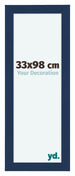 Como MDF Bilderrahmen 33x98cm Dunkelblau Gewischt Vorne Vorne | Yourdecoration.de
