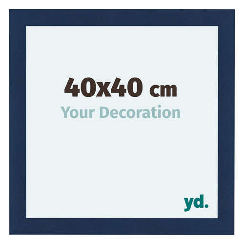 Como MDF Bilderrahmen 40x40cm Dunkelblau Gewischt Vorne Messe | Yourdecoration.de