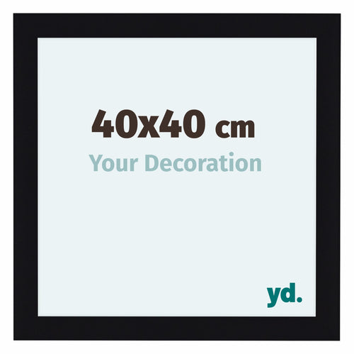 Como MDF Bilderrahmen 40x40cm Schwarz Hochglanz Vorne Messe | Yourdecoration.de