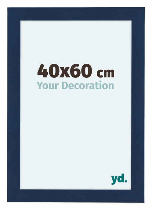 Como MDF Bilderrahmen 40x60cm Dunkelblau Gewischt Vorne Messe | Yourdecoration.de