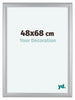 Como MDF Bilderrahmen 48x68cm Silber Matt Vorne Vorne | Yourdecoration.de
