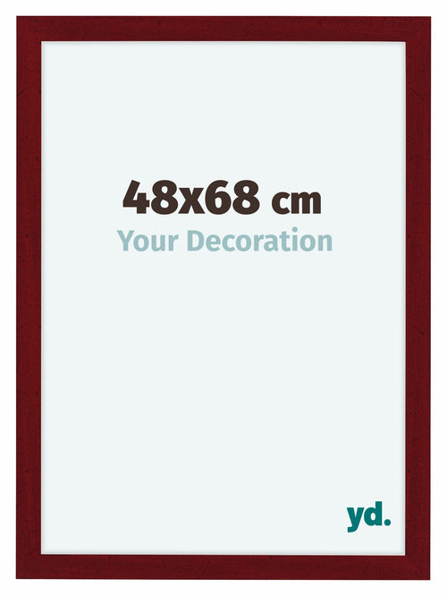Como MDF Bilderrahmen 48x68cm Weinrot Gewischt Vorne Vorne | Yourdecoration.de