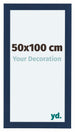 Como MDF Bilderrahmen 50x100cm Dunkelblau Gewischt Vorne Vorne | Yourdecoration.de