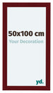 Como MDF Bilderrahmen 50x100cm Weinrot Gewischt Vorne Vorne | Yourdecoration.de