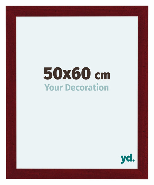 Como MDF Bilderrahmen 50x60cm Weinrot Gewischt Vorne Messe | Yourdecoration.de