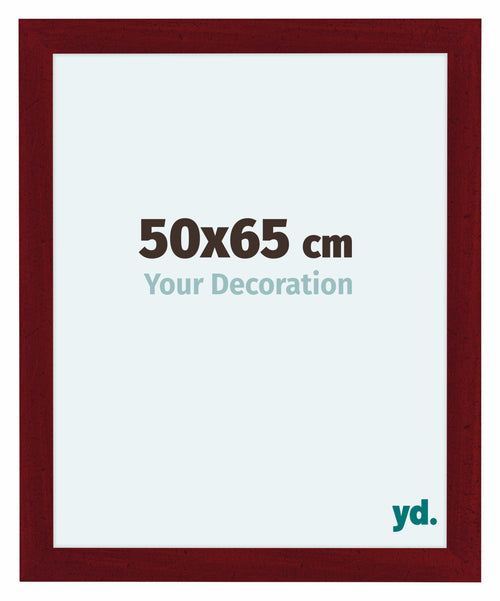 Como MDF Bilderrahmen 50x65cm Weinrot Gewischt Vorne Messe | Yourdecoration.de
