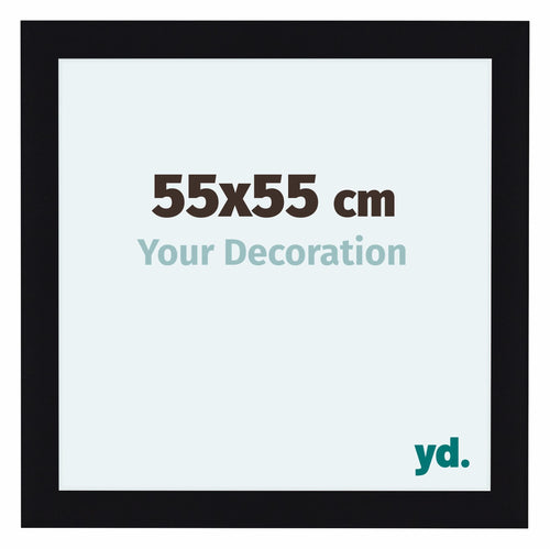 Como MDF Bilderrahmen 55x55cm Schwarz Hochglanz Vorne Messe | Yourdecoration.de