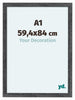 Como MDF Bilderrahmen 59 4x84cm A1 Grau Gewischt Vorne Messe | Yourdecoration.de