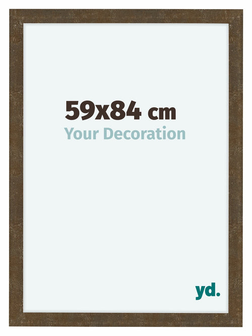 Como MDF Bilderrahmen 59x84cm Gold Antik Vorne Messe | Yourdecoration.de