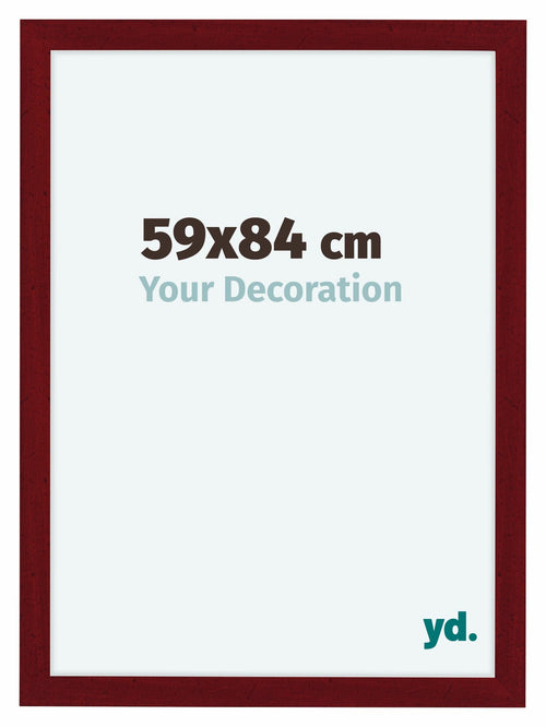 Como MDF Bilderrahmen 59x84cm Weinrot Gewischt Vorne Messe | Yourdecoration.de