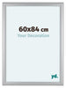 Como MDF Bilderrahmen 60x84cm Silber Matt Vorne Messe | Yourdecoration.de