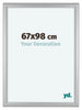 Como MDF Bilderrahmen 67x98cm Silber Matt Vorne Messe | Yourdecoration.de