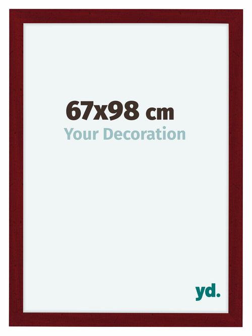 Como MDF Bilderrahmen 67x98cm Weinrot Gewischt Vorne Messe | Yourdecoration.de