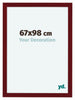 Como MDF Bilderrahmen 67x98cm Weinrot Gewischt Vorne Messe | Yourdecoration.de