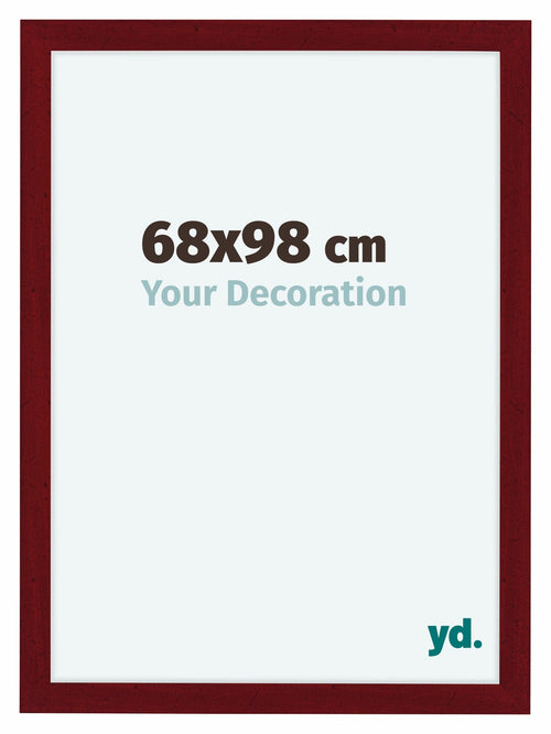 Como MDF Bilderrahmen 68x98cm Weinrot Gewischt Vorne Messe | Yourdecoration.de