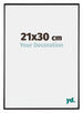 Evry Kunststoff Bilderrahmen 21x30cm Schwarz Hochglanz Vorne Messe | Yourdecoration.de