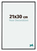 Evry Kunststoff Bilderrahmen 21x30cm Schwarz Matt Vorne Messe | Yourdecoration.de
