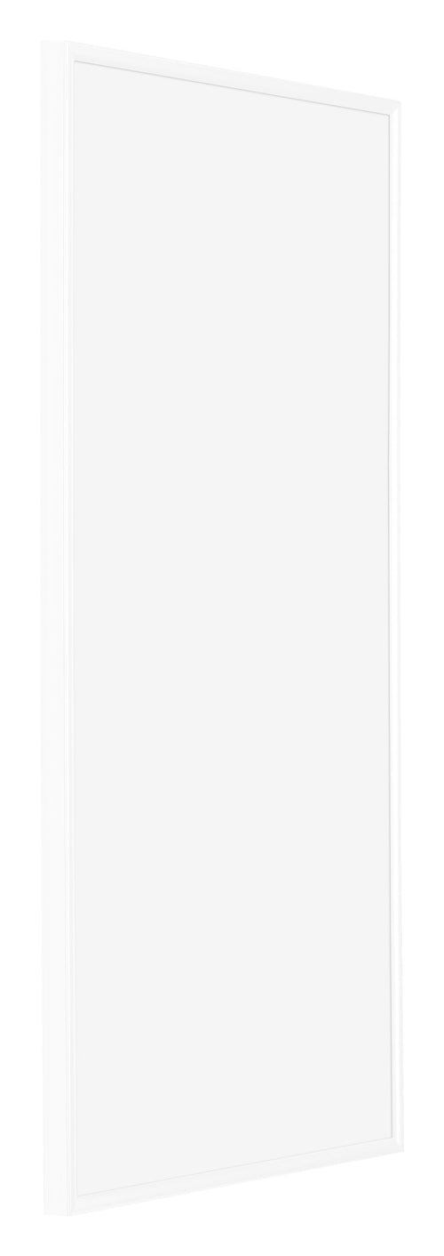 Evry Kunststoff Bilderrahmen 40x80cm Weiss Hochglanz Vorne Schrag | Yourdecoration.de