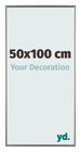 Evry Kunststoff Bilderrahmen 50x100cm Silber Vorne Messe | Yourdecoration.de