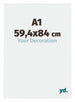 Evry Kunststoff Bilderrahmen 59 4x84cm A1 Weiss Hochglanz Vorne Messe | Yourdecoration.de