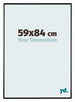 Evry Kunststoff Bilderrahmen 59x84cm Schwarz Hochglanz Vorne Messe | Yourdecoration.de