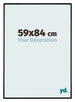 Evry Kunststoff Bilderrahmen 59x84cm Schwarz Matt Vorne Messe | Yourdecoration.de