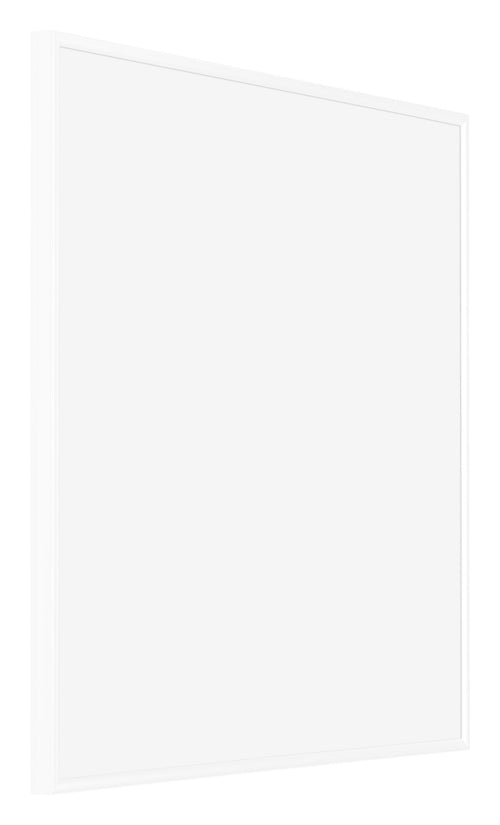 Evry Kunststoff Bilderrahmen 60x60cm Weiss Hochglanz Vorne Schrag | Yourdecoration.de