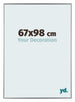 Evry Kunststoff Bilderrahmen 67x98cm Silber Vorne Messe | Yourdecoration.de