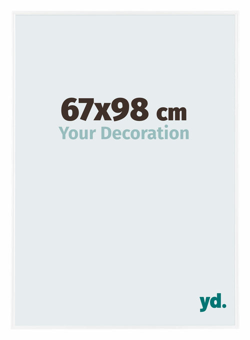 Evry Kunststoff Bilderrahmen 67x98cm Weiss Hochglanz Vorne Messe | Yourdecoration.de