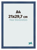Bilderrahmen A4 - 21x29,7 cm - Dunkelblau Gewischt - MDF - Pisa