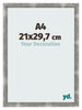 Bilderrahmen A4 - 21x29,7 cm - Metall Vintage - MDF - Pisa