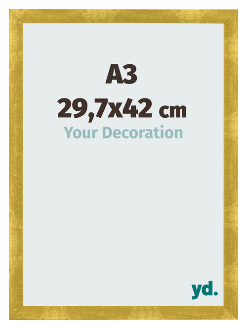 Bilderrahmen A3 - 29,7x42 cm - Gold Vintage - MDF - Pisa