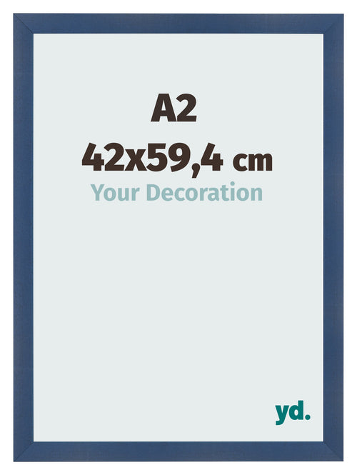 Bilderrahmen A2 - 42x59,4 cm - Dunkelblau Gewischt - MDF - Pisa