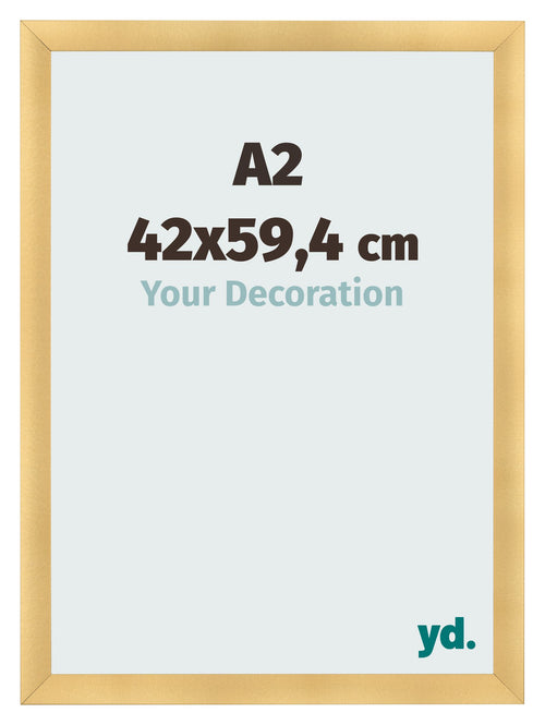 Bilderrahmen A2 - 42x59,4 cm - Gold Matt - MDF - Pisa