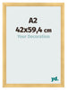 Bilderrahmen A2 - 42x59,4 cm - Gold Matt - MDF - Pisa