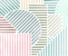 Fototapete Jeux de Lignes Bonbon 300x250cm FLX6 039 | Yourdecoration.nl