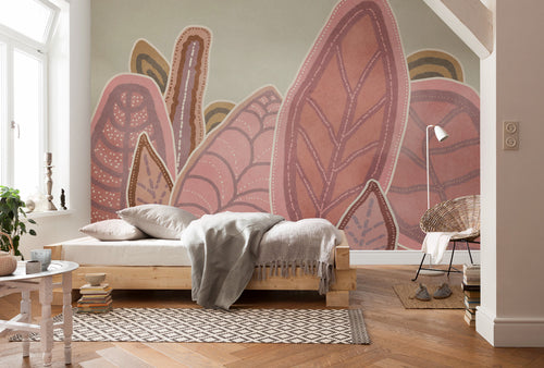 Fototapete Papunya Leafs 350x250cm FLX7 024 Interieur | Yourdecoration.nl