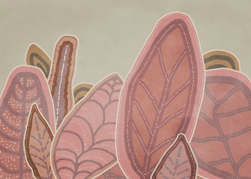 Fototapete Papunya Leafs 350x250cm FLX7 024 | Yourdecoration.nl