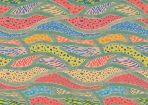 Fototapete Wave Symphony 350x250cm FLX7 023 | Yourdecoration.nl