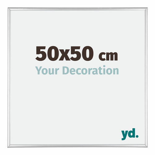 Kent Aluminium Bilderrahmen 50x50cm Silber Hochglanz Vorne Messe | Yourdecoration.de