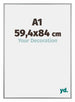 Kent Aluminium Bilderrahmen 59 4x84cm A1 Platin Vorne Messe | Yourdecoration.de