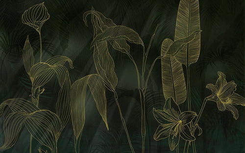 Komar Darkest Green Vlies Fototapete 400x250cm 4 bahnen | Yourdecoration.de