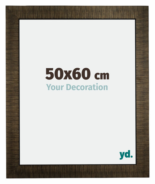 Leeds Holz Bilderrahmen 50x60cm Champagner Geburstet Vorne Messe | Yourdecoration.de